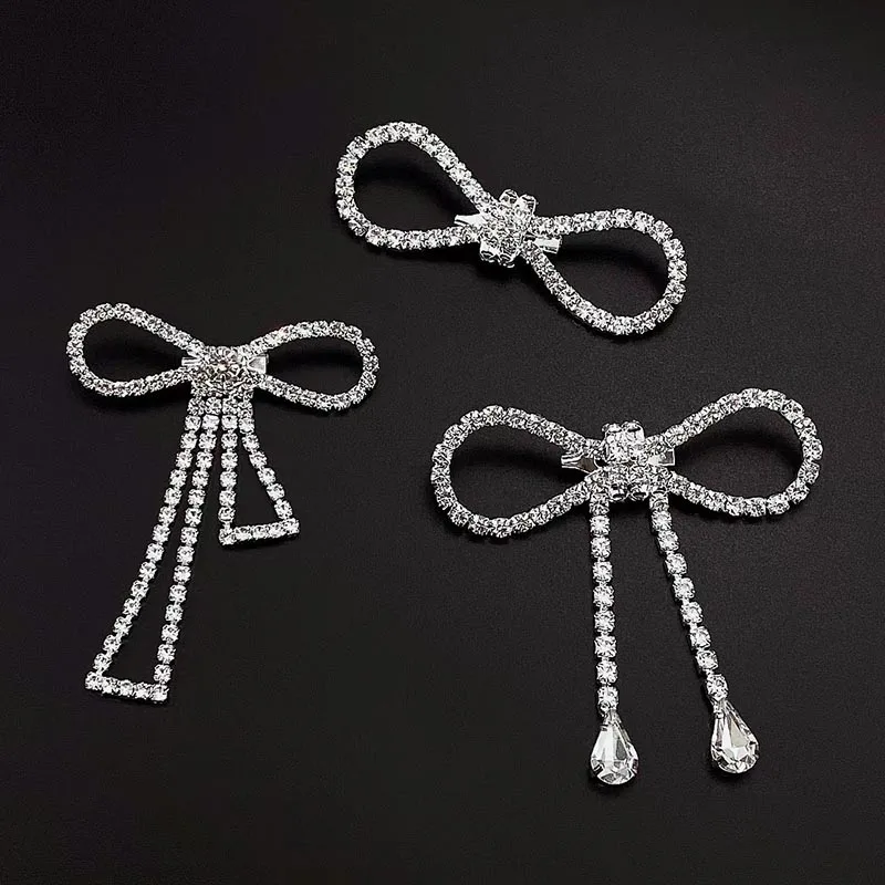 

Romantic Sweet Bow-knot Brooch Trendy Popular Rhinestone Pearl Buckle Pin Women Cardigan Coat Sweater Costume Safety Brooches