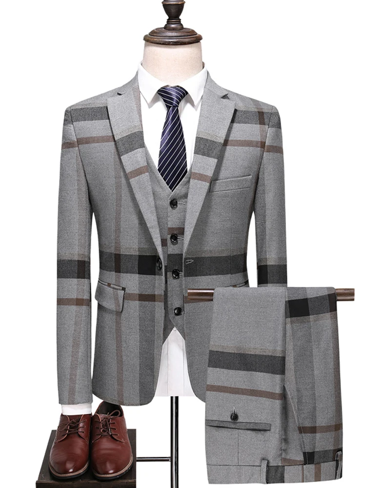 世界有名な 5xl メンズスーツジャケットとベストパンツ ブティック ハイエンドブランド フォーマルウェア 結婚式用 3点セット 口コミ商品 Hashaliach Co Il