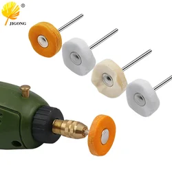 5pcs Cotton Cloth Grinding Sanding Head Abrasive Buffing Wheel 3mm/2.35mm shank Thread Polishing  Brush for Dremel Drill