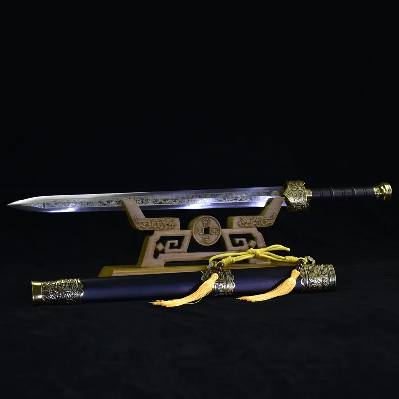 

80cm medieval metal real sword high manganese steel traditional hand-forged Spring and Autumn Warring States sword integrated