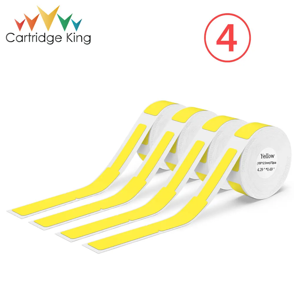 White Label Tape for Thermal Printer - Waterproof Adhesive DIY Printing Stickers, 12mmx40mm, Multipack