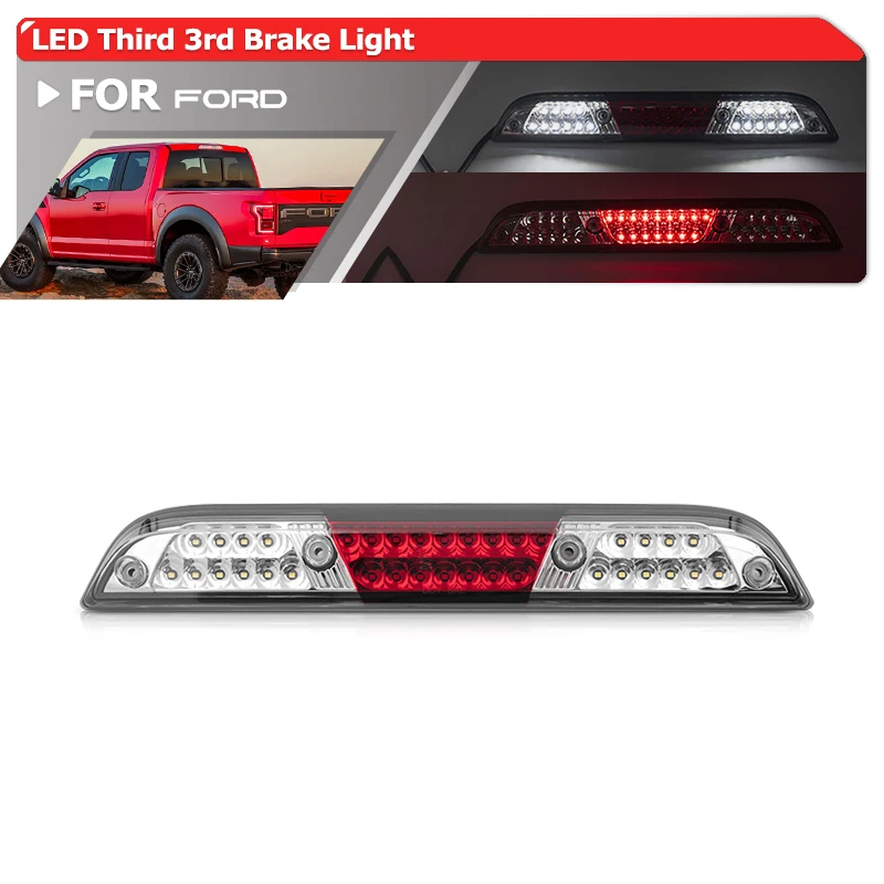 

Для Ford F150 F250 F350 F450 Ranger Maverick белый/красный светодиодный стробоскоп третий стоп-светильник лампа на крышу
