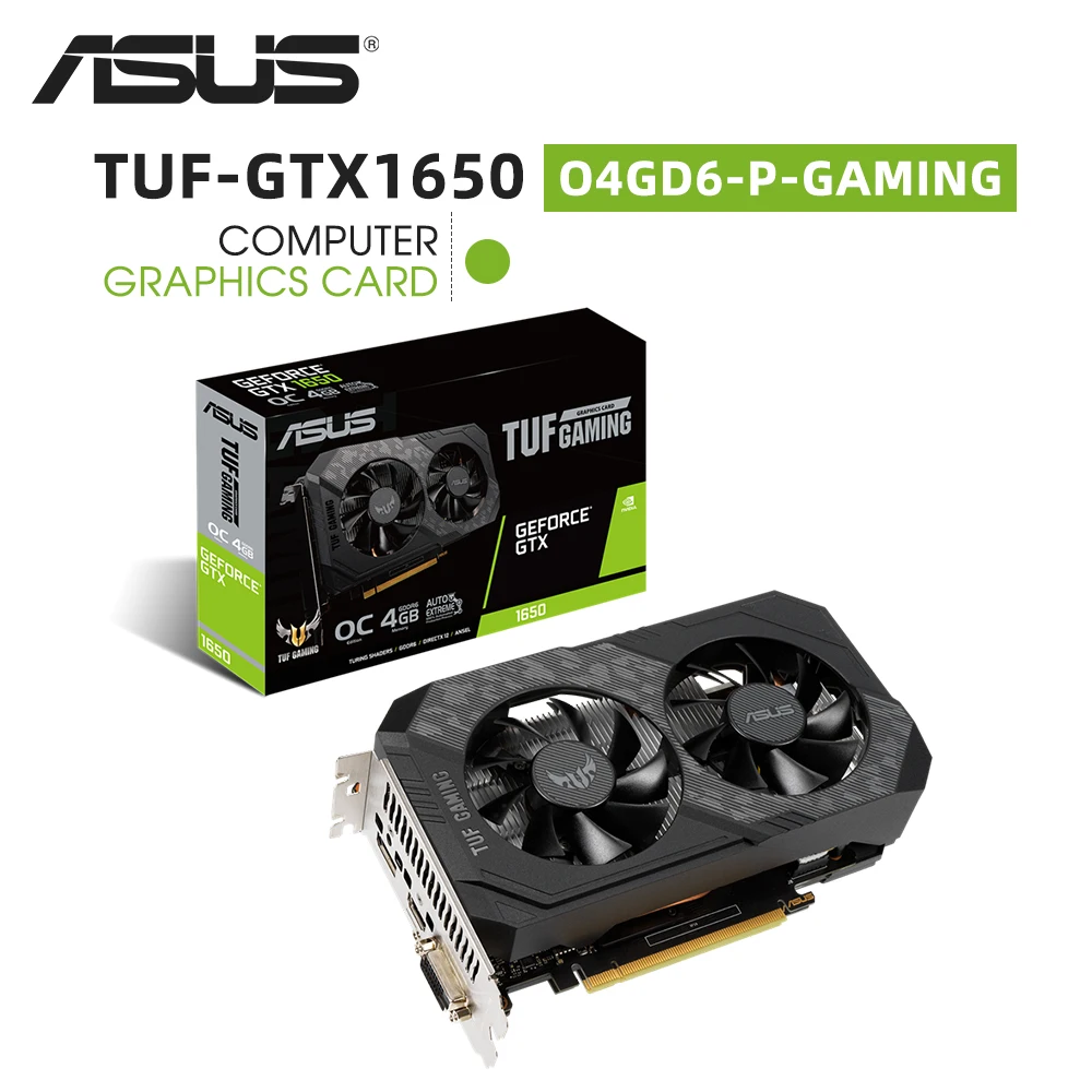 latest gpu for pc ASUS Graphic Card PH-GTX1650-O4G New GDDR5 128 Bit GTX 1650 4GB NVIDIA 12NM 6Pin Video Card placa de graphics card GPU video card in computer