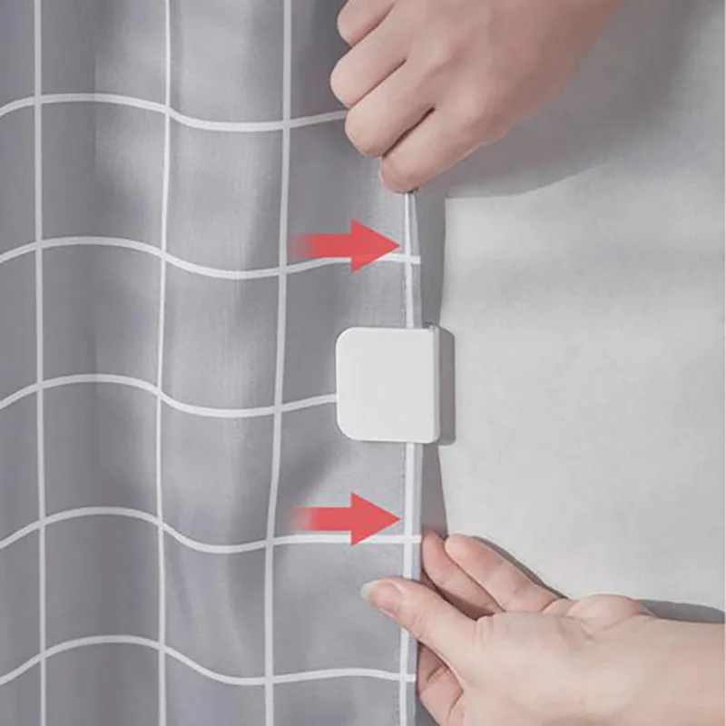 ● 2 Pcs 샤워 커튼 클립 안티 스플래시 유출 방지 물 고품질 화장실 가드 커..