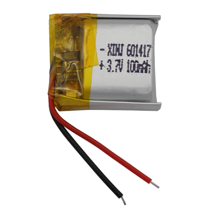 2 Pack 3.7V 100mAh Lithium Polymer (LiPo) Rechargeable Batteries - For MP3, GPS, Bluetooth Devices (Model 601417)