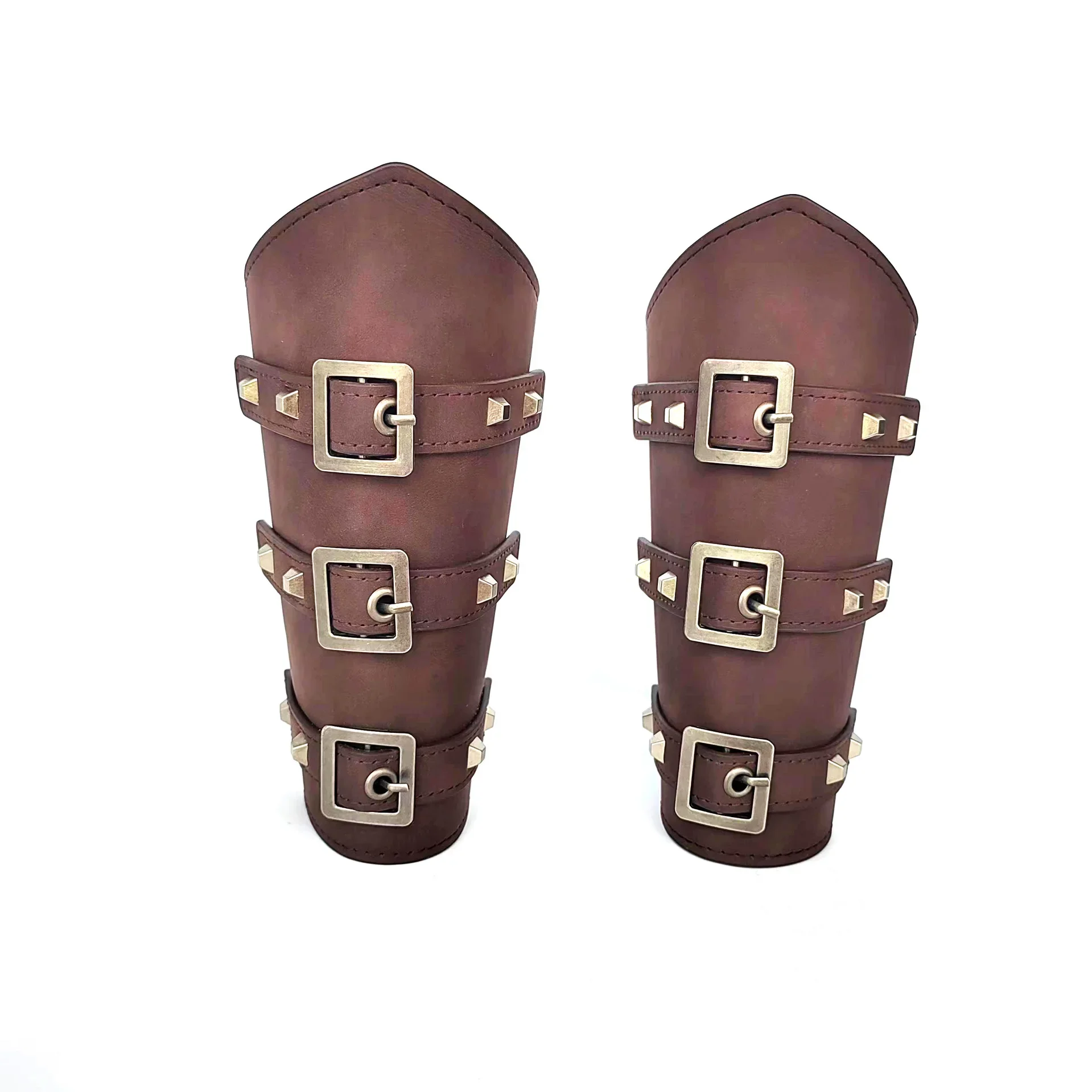 

2Pcs Medieval Cosplay PU Leather Armor Arm Warmer Lace-Up Men Viking Pirate Knight Gauntlet Wristband Bracer Steampunk Accessory