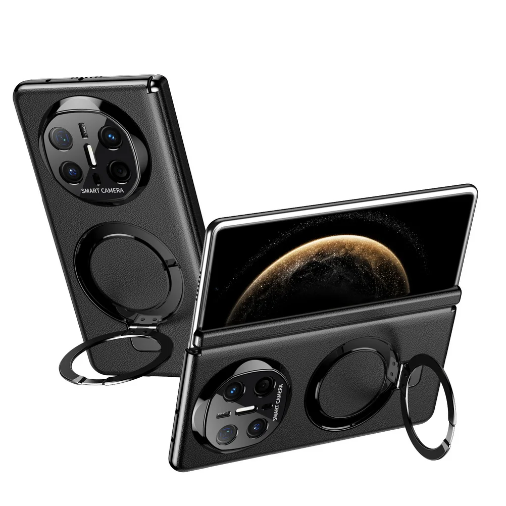 Luxury Leather Rotatable Multi-Functional Magnetic Stand Case with Camera Protection