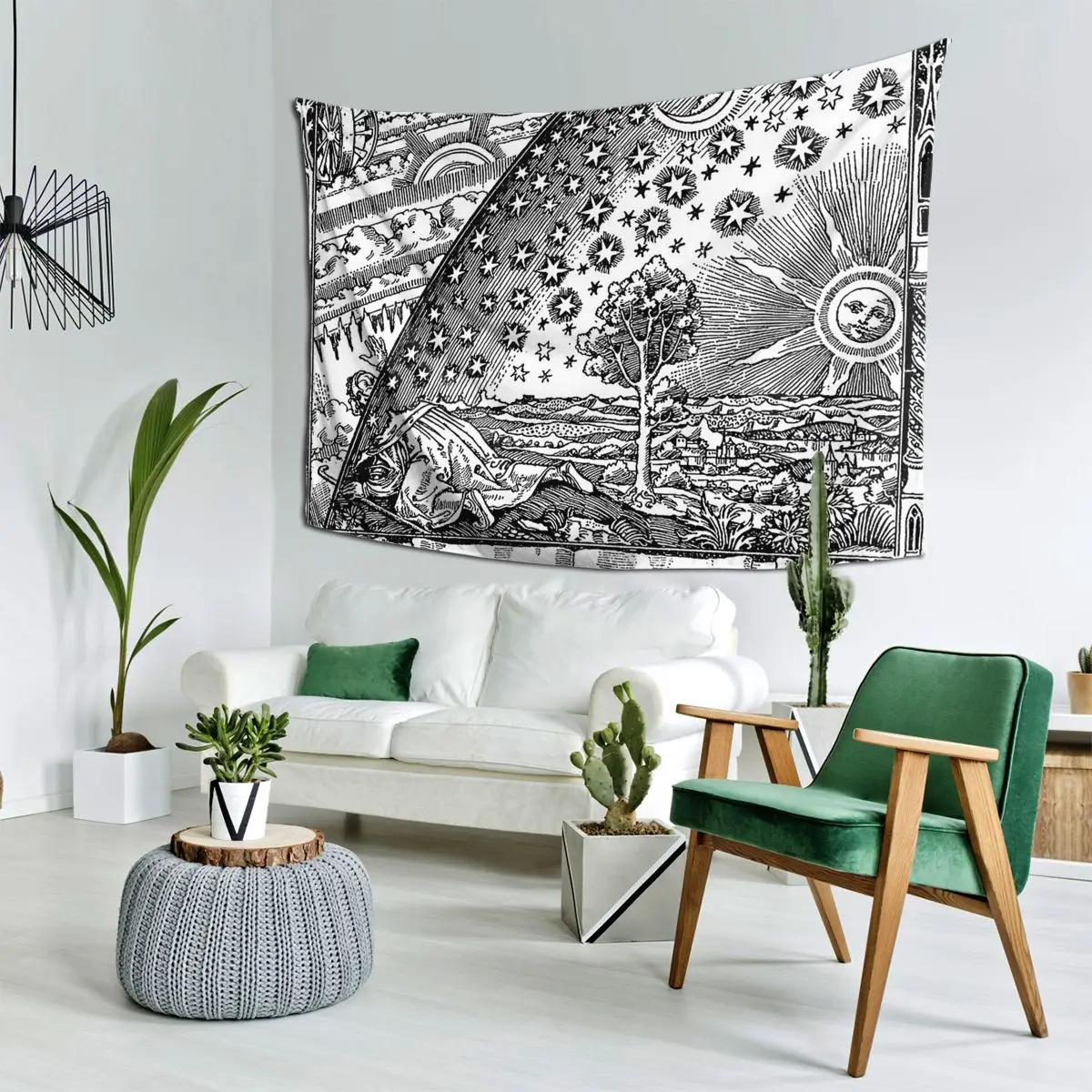 

The Flammarion Tapestry Decoration Art Aesthetic Tapestries for Living Room Bedroom Decor Home Hippie Wall Cloth Wall Hanging