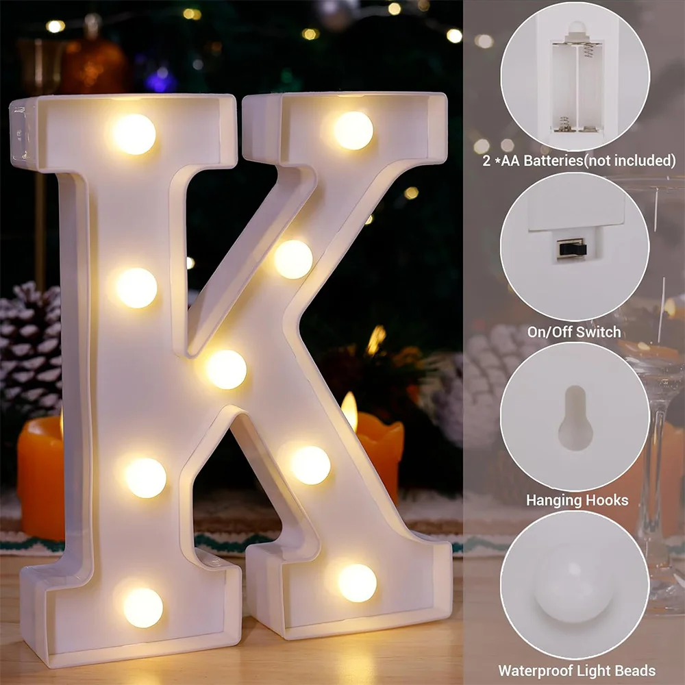 LED Letter Night Light 6