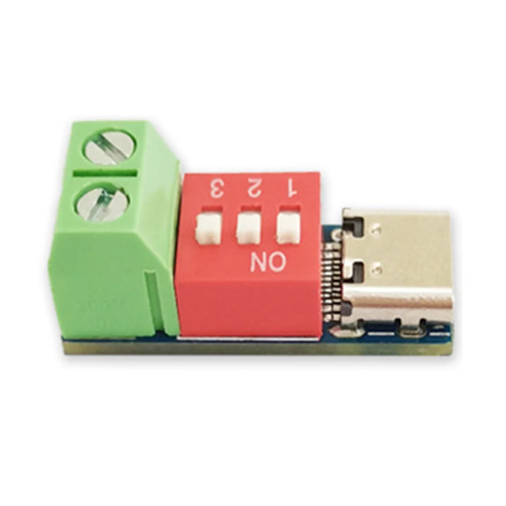 1개 USB-C PDSink PD 디코이 QC PD 고속 충전 테스트 보드 조절 가능한 전압 520V 다이얼 코드 조정