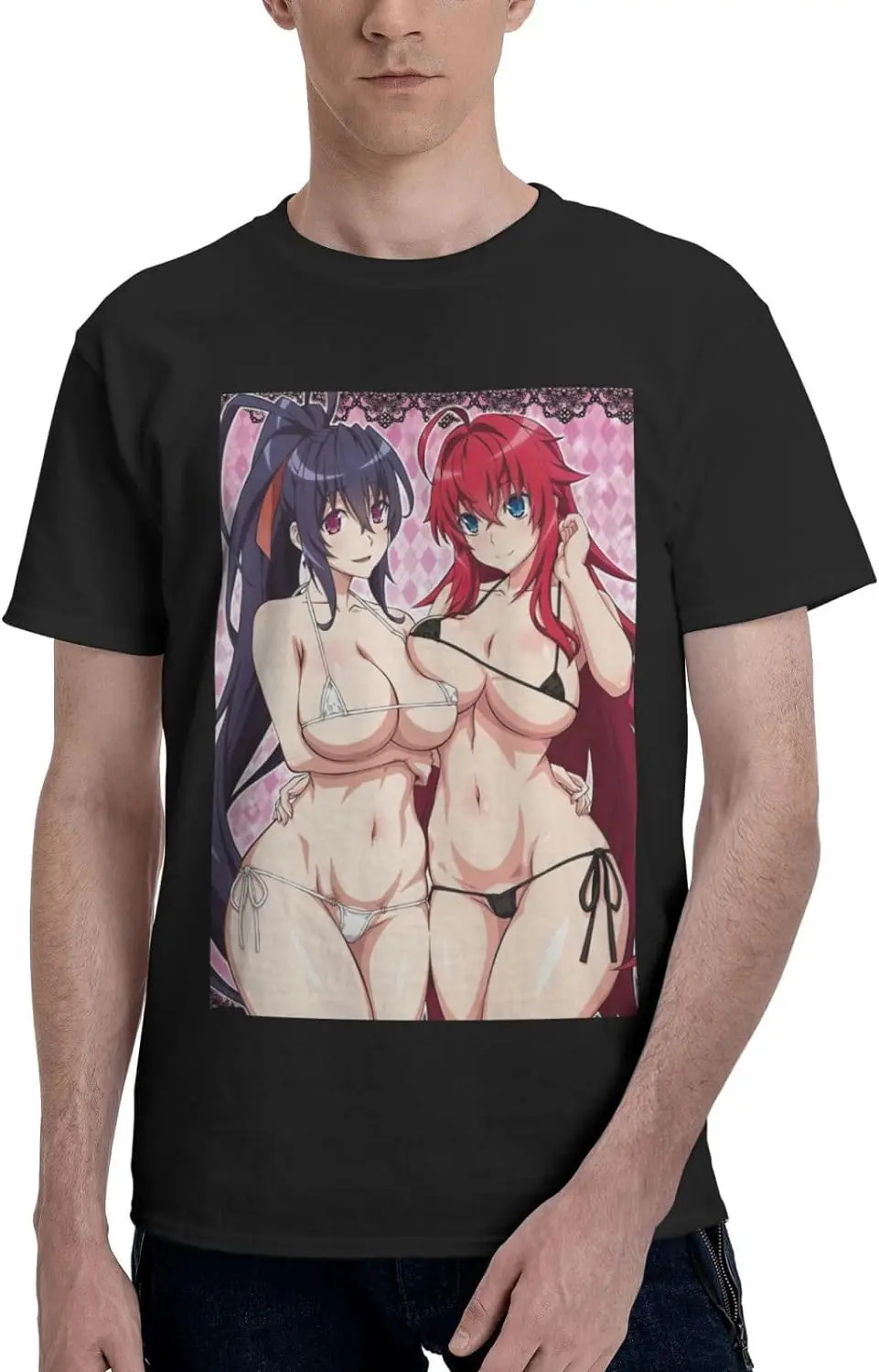 

Anime High School DxD Rias Akeno Shirt Cotton Crew Neck Fashion Tee for Man