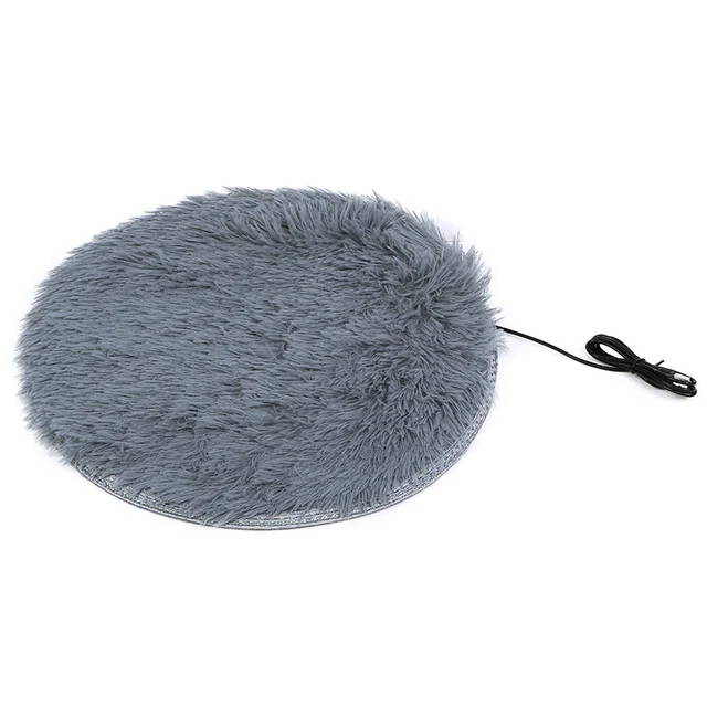 40cm Pet Heating Pad Plush Soft Comfortable Pet Electric Blanket USB Charging Interface for Small Dogs Cats