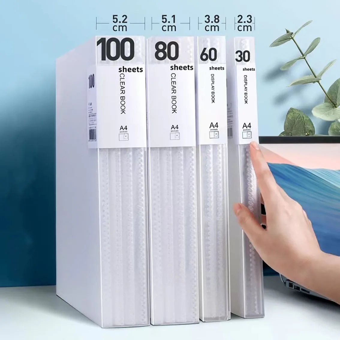60Page A4 Storage Folder - Durable & Fashionable with Clear View Panels - Morandi Color Collection - Organized Space-Saving 5