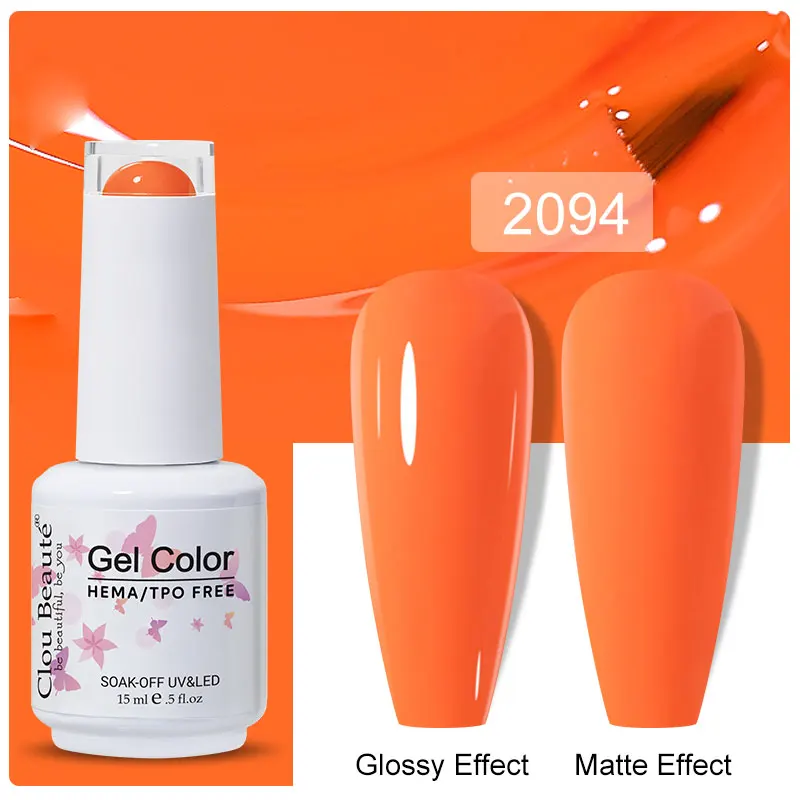Clou Beaute 15ml Black Red Semi-Permanent Gel Nail Polish