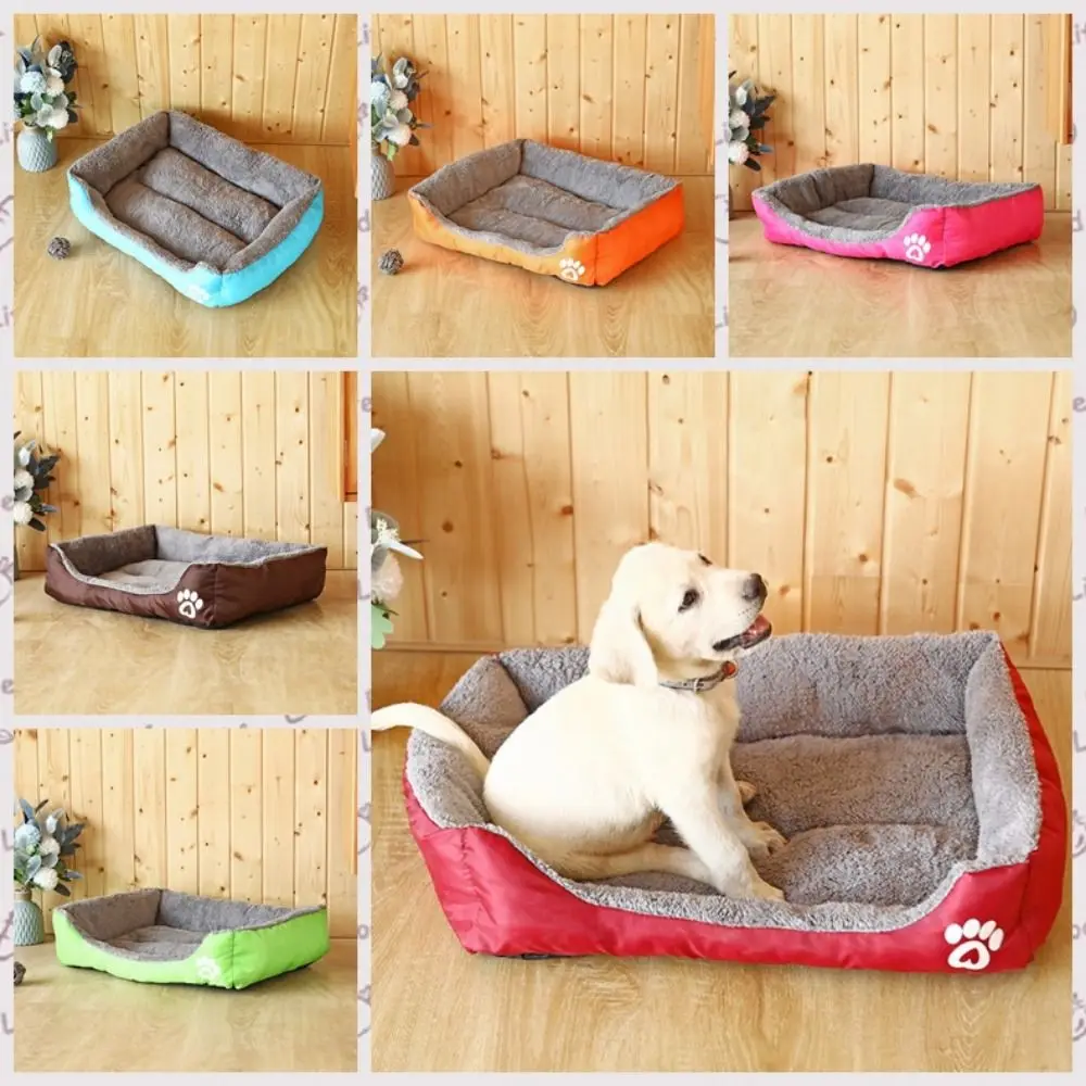 

Warm Winter Warm Dog Bed Dog Kennel Comfortable Soft Dogs Nest Baskets Non-slip Plush/Cloth Cat Sleep Cushion Mat Autumn