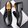 British Style Classic Loafers Men's Thick Soled Genuine Leather Business Formal Adult Leather Shoes Brand Low Heel Casual Shoes 5