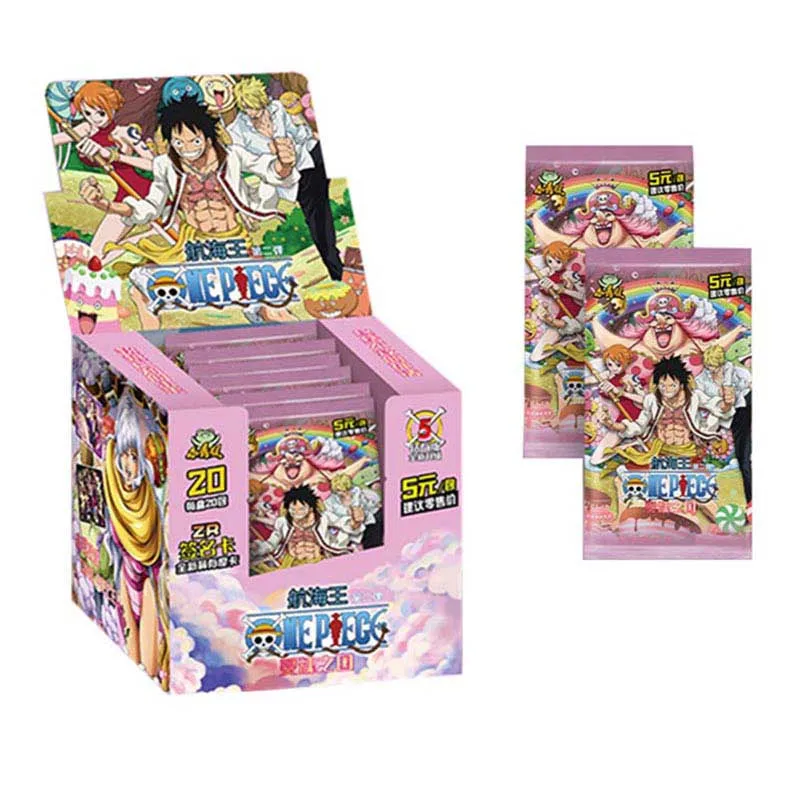 

Wholesale One Piece Collection Cards Game Luffy Zoro Nami Rare Trading Collectibles Playing Game Board Cartas Christmas Gift