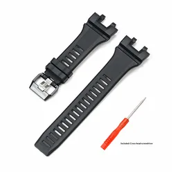 Durable Resin Sport Watch Band - Waterproof Strap - GBA - 900 (Black)