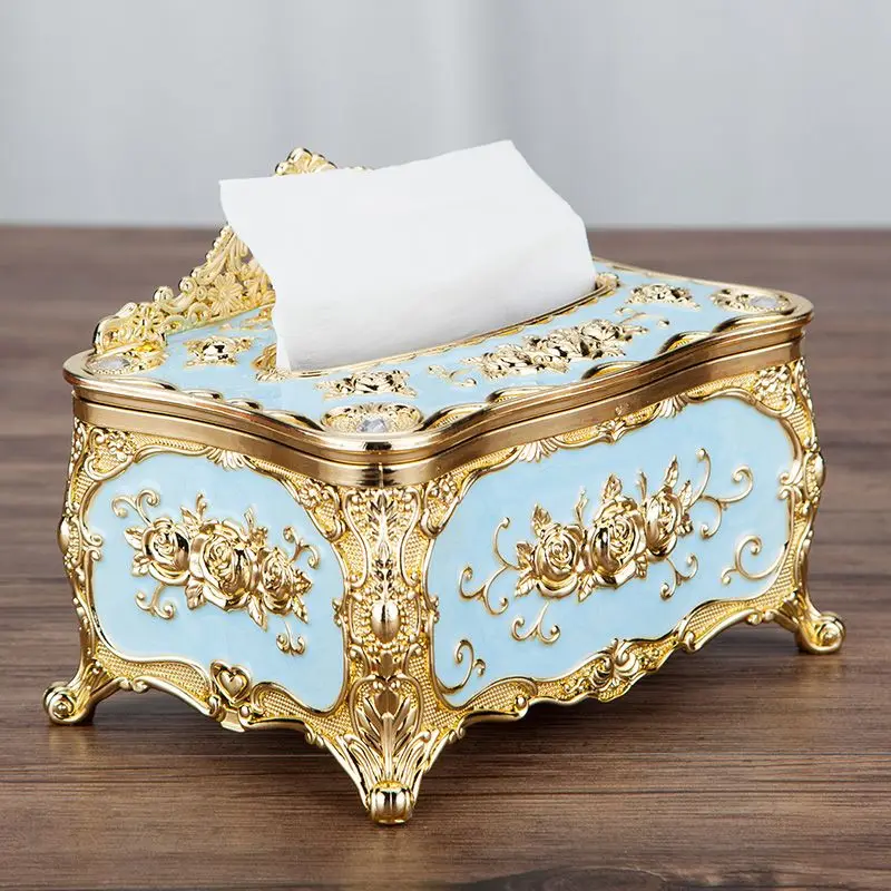 Paper Box European Living Room Simple Cute Household Paper Box Creative Coffee Table Tissue Box Bedside Cabinet Paper Box 2