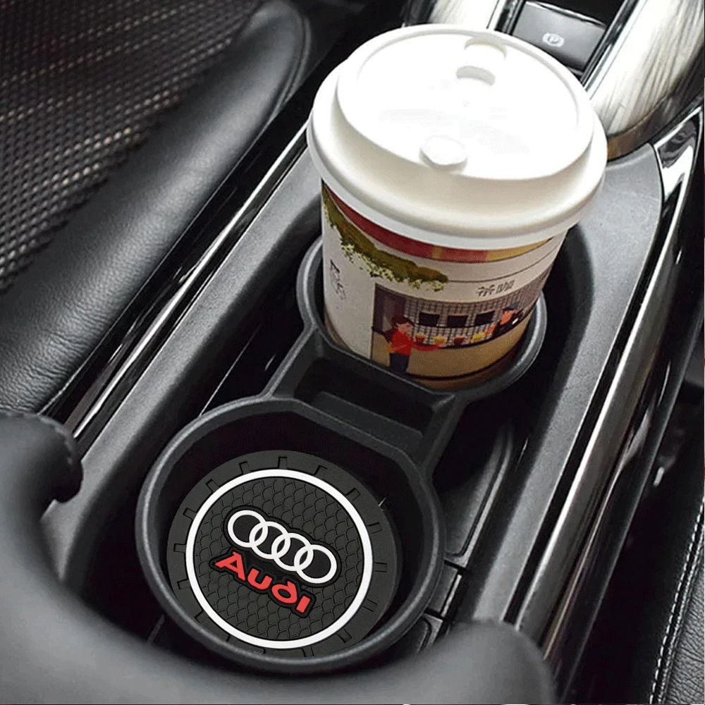 1/2 pz. Tappetino Antiscivolo per Portabicchieri Auto, Accessori Auto per Audi A3 A4 A5 B8 8P 8V B6 A1 A6 C6 Q3 Q5 Q7 C7 A2 A7 - immagine 5