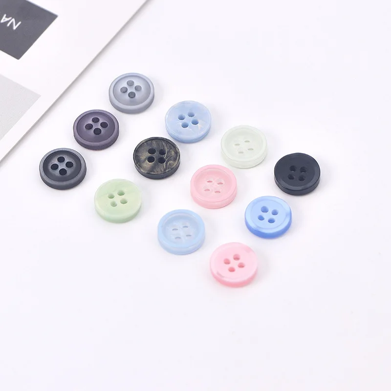 4 구멍 11mm 라운드 셔츠 단추 의류 어린이  귀여운 착용 의류 장식 바느질 수제 DIY 액세서리
