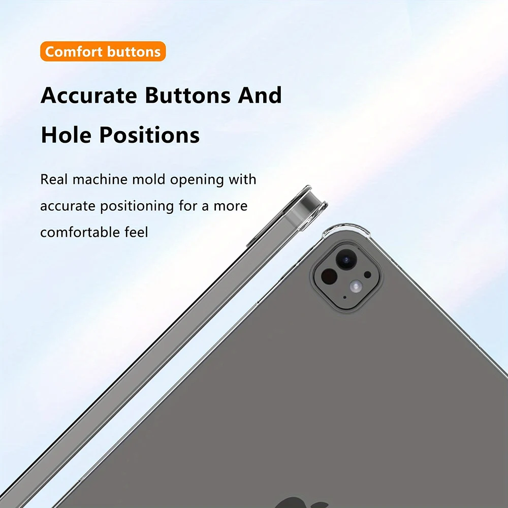 Transparent Shockproof Soft Silicone Case for iPad - Enhanced Protection