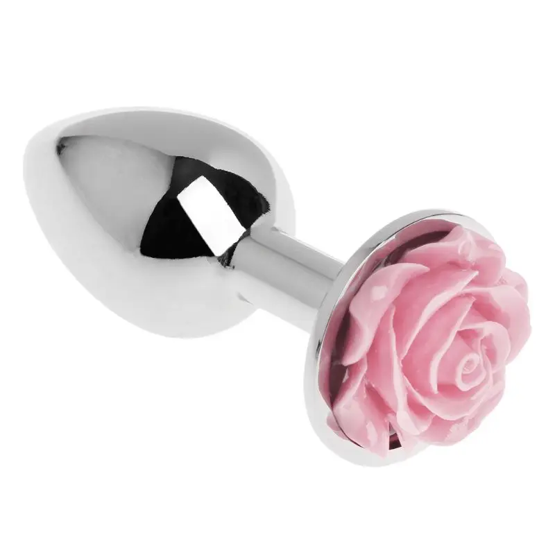 Butt Plug Adult Stainless Steel Funny Love Sex Toy Couples Unisex Rose Anal Plug Anal Sex Toys for Woman Men Gay Gumgum Couples