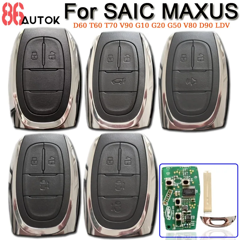 Безключевая Флэшка 433 МГц ID47 чип для sаик MAXUS D60 T60 T70 V90 G10 G20 G50 V80 D90 LDV БЕСКЛЮЧЕВОЙ автоматический смарт-ключ