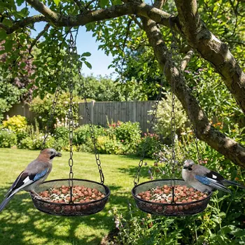 Hanging Metal Bird Feeding Tray 1