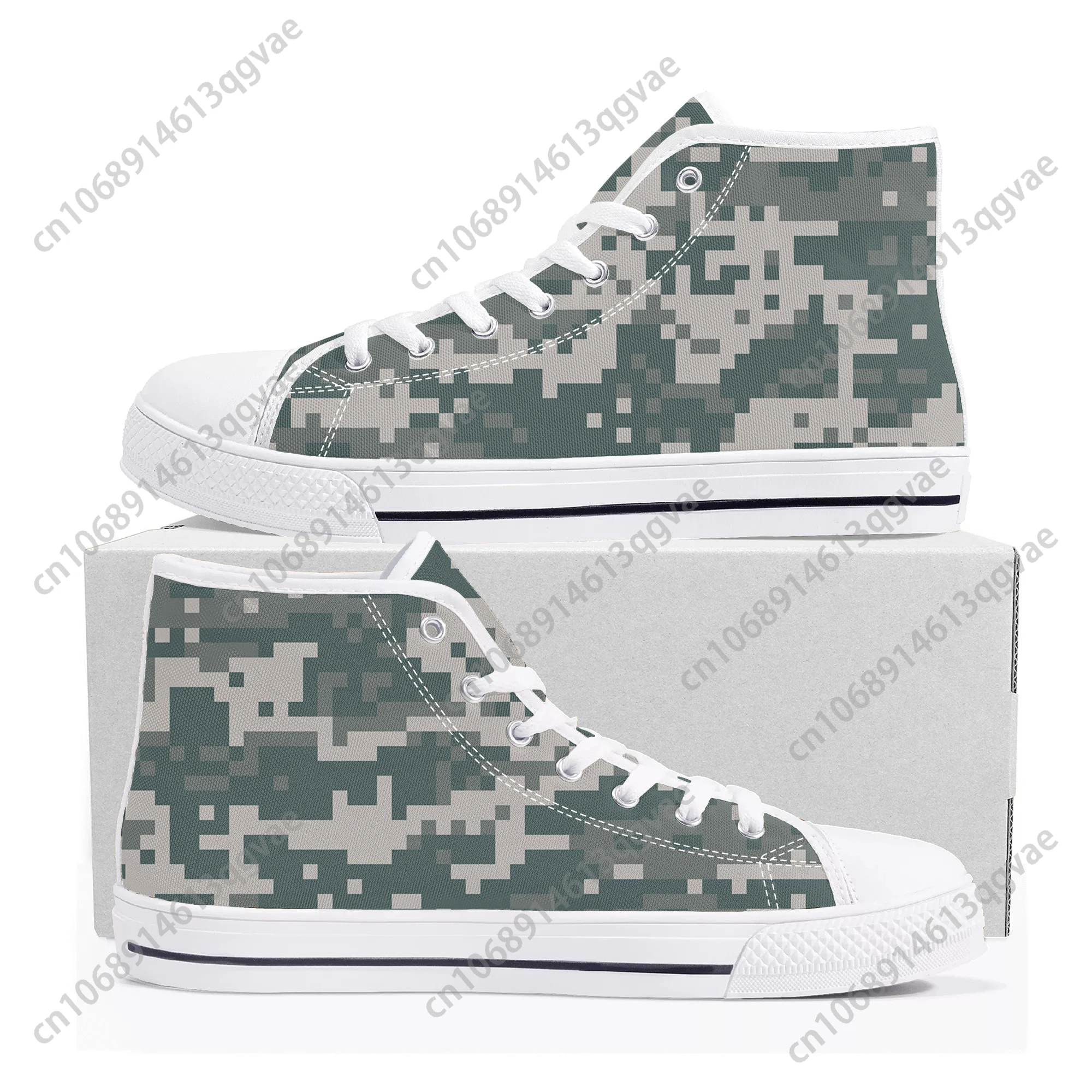 Camo Navy High Top High Quality Sneakers Mens Womens Teenager Canvas Sneaker Camouflage Army Casual Couple Shoes Custom Shoe