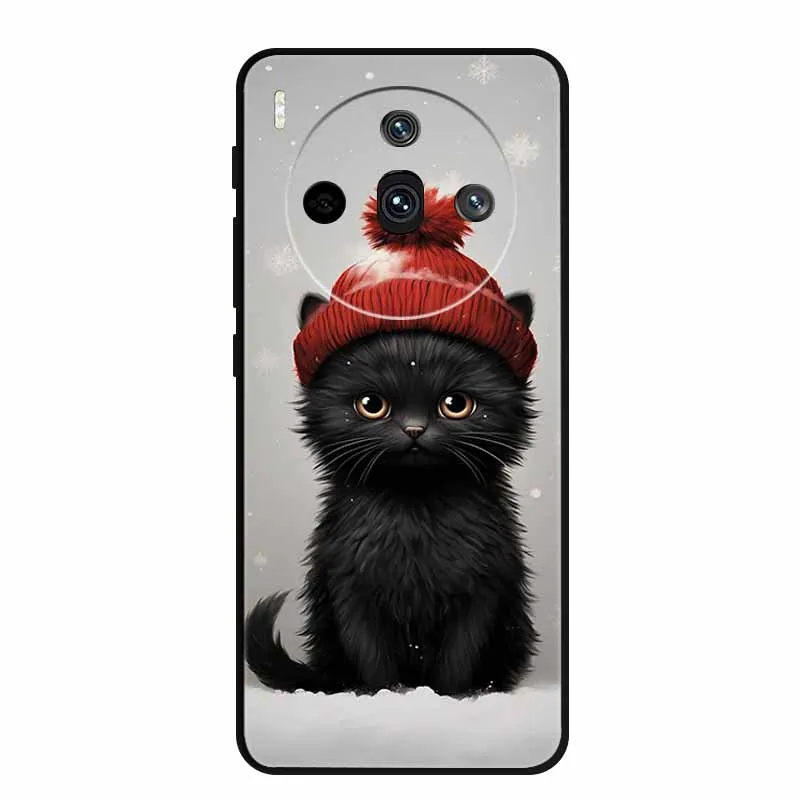 Sleek Black Silicone Fashion Phone Case – 6.78 Soft Back Cover