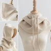 Fashion Winter Women's Head Hooded Hat Scarf Dual-purpose One Thick Warm Knitted Pullover Beanies Skullies for Women Girls New 3