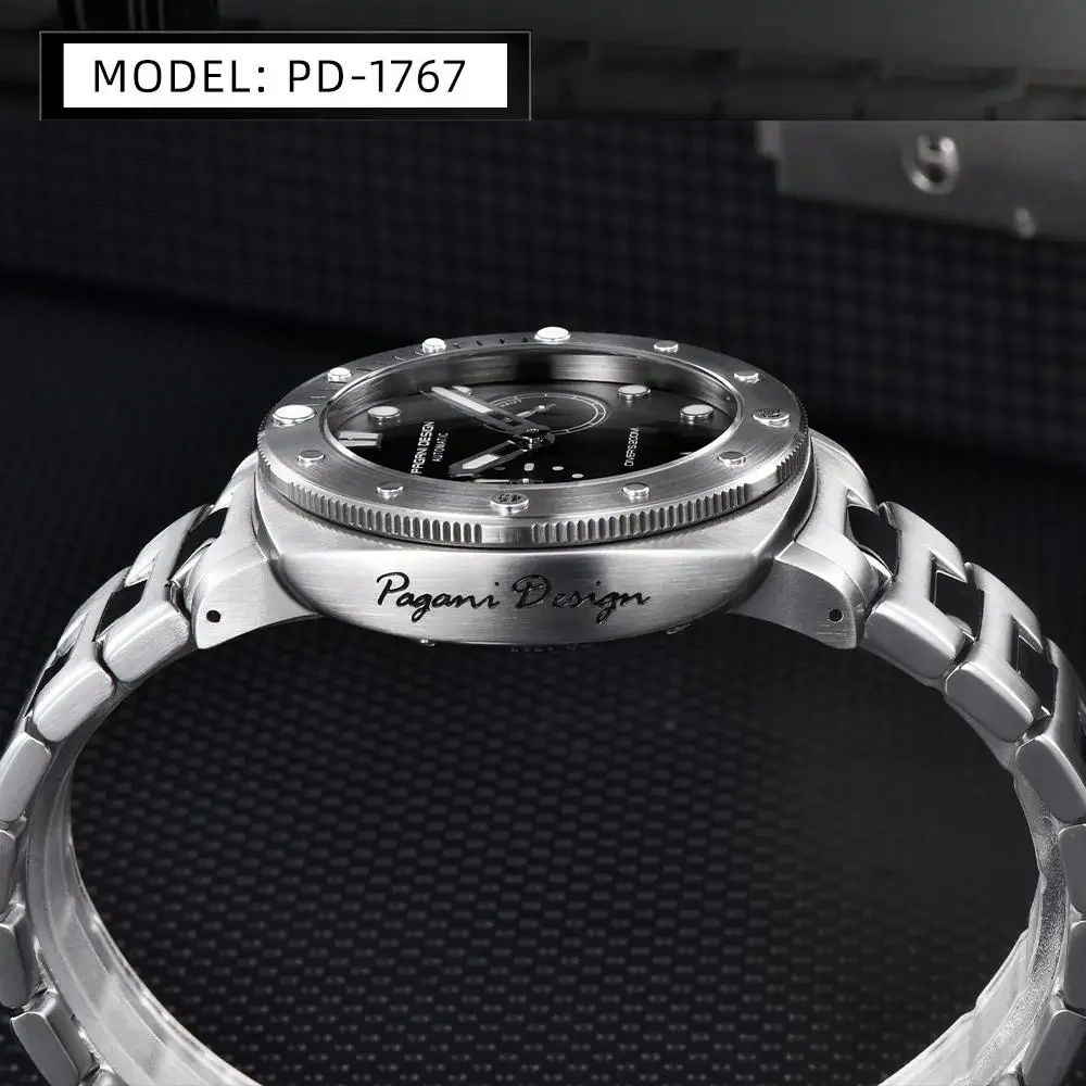 PAGANI Design Men Automatic Mechanical Watches Diver Watch For Top Brand Luxury 200M Waterproof AR Sapphire Watch for Men PD1767