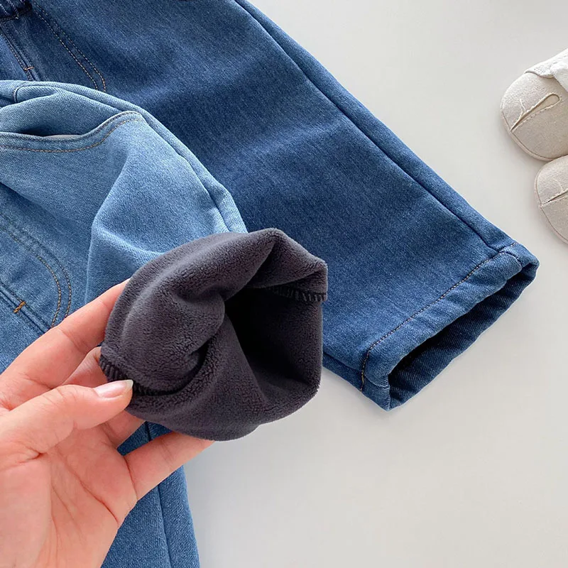 Thicken Denim Blue Kids Jeans Pants