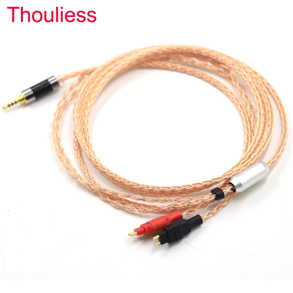 

1.2M Braid 8 Cores 7N PC OCC Copper Headphone Upgrade Cable For Sennheiser HD580 HD600 HD650 HD25 HD660S Earphone