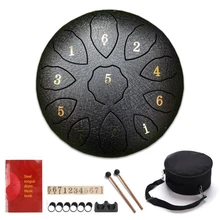 

Steel Drum Tongue 8 Inches 11 Notes F Major Percussion Instrument Kit Carry Bag With Music Book For Concert And Mallets