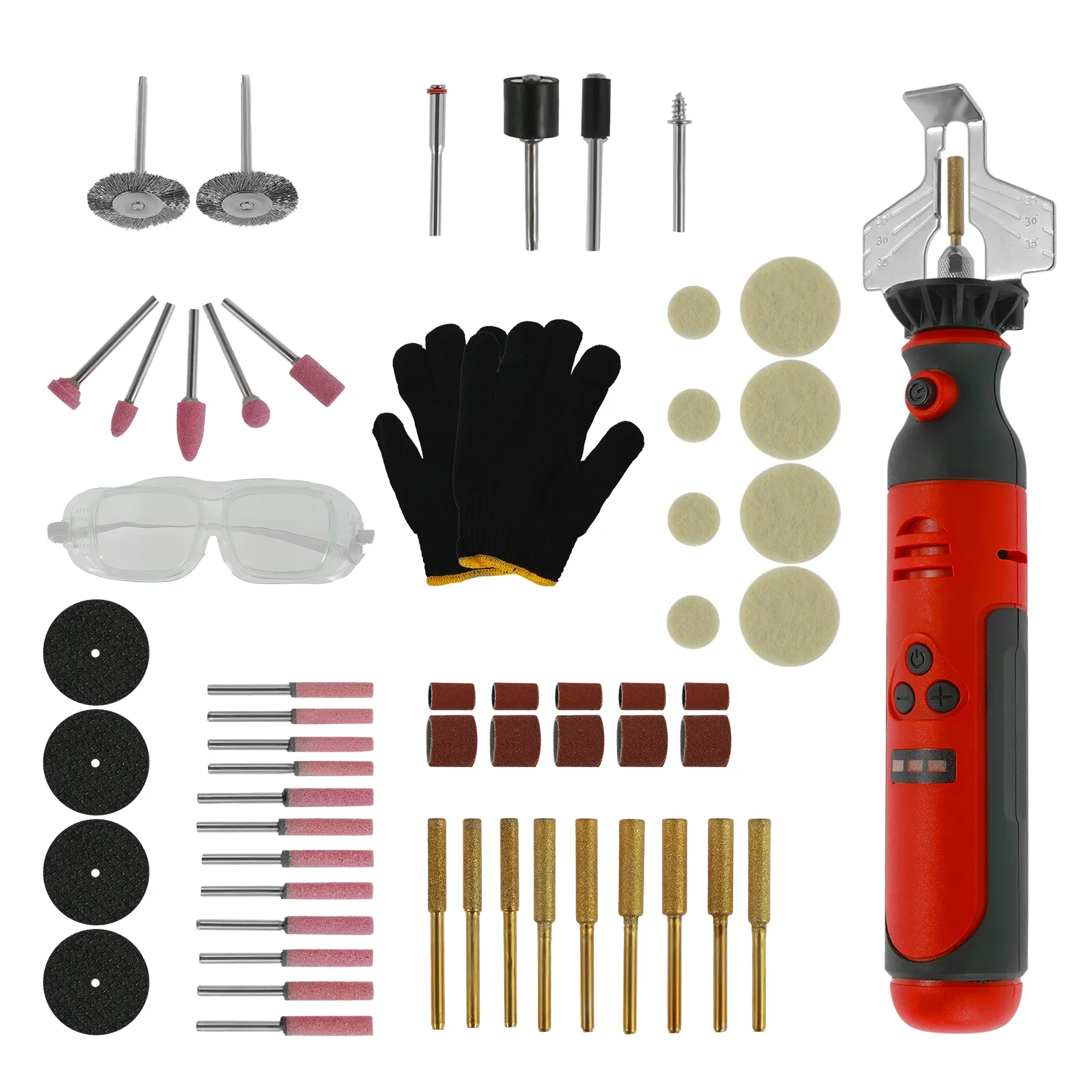 ChainsawSharpenerSet1500mAhCordlessElectricChainsawChainSharpenerSawGrindingToolfor