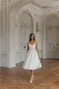 Customized Spaghetti Strap A-Line robes de soirée V Neck Knee-Length Evening Dresses Applique Valentines Day Wedding Dress AE505 2