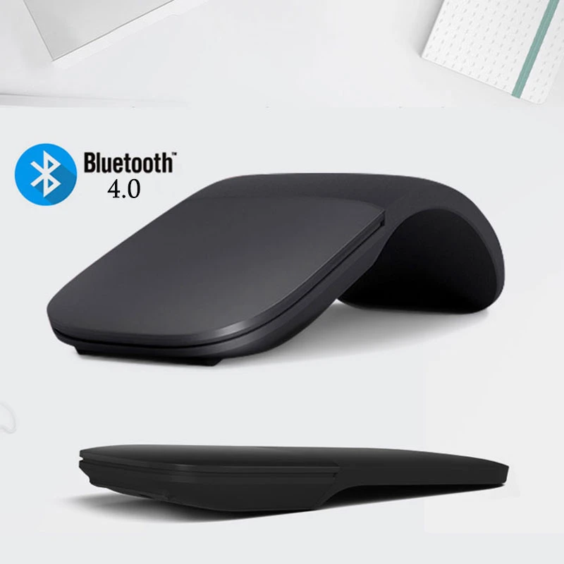 Bluetooth 4.0 Folding Wireless Mouse Arc Touch Roller Computer Silent Ergonomic Slim Laser Mini Mice for Microsoft Surface |
