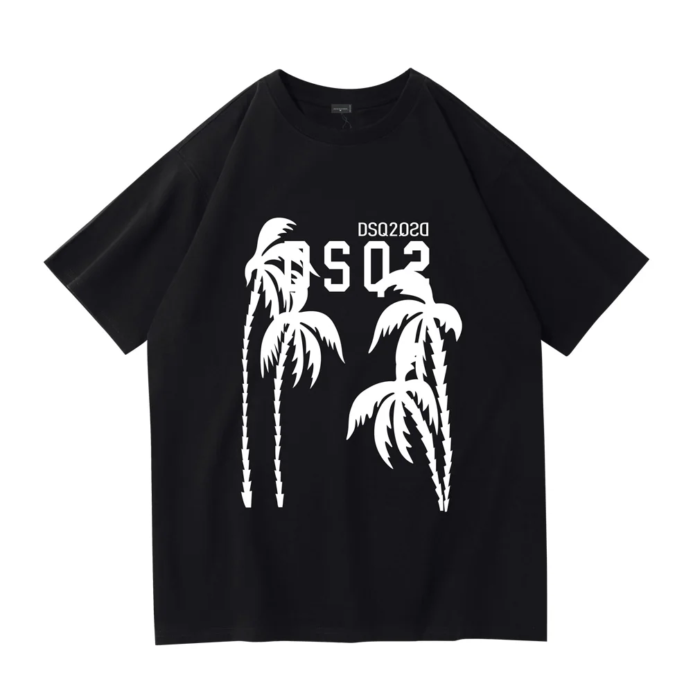 

DSQ2 Brand Summer Print T-Shirt cotton Mens Women's T-shirt casual Fashion O-Neck T-shirt short sleeve tees T-shirt for men
