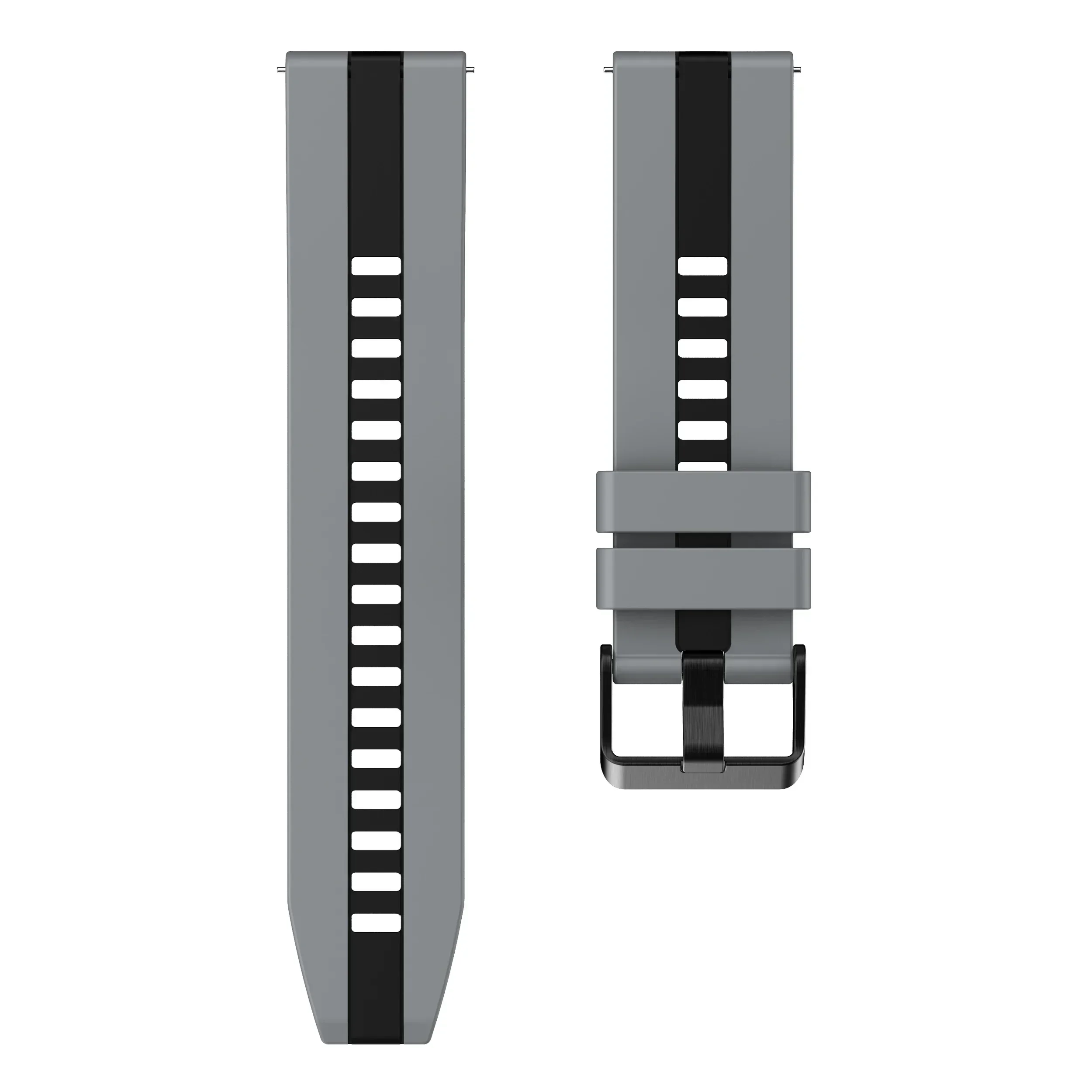 Two-Color Quick Release Silicone Wristband - 22mm Strap