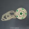 Vintage Miao Silver Carp Lotus Hollow Chain Jewelry 2