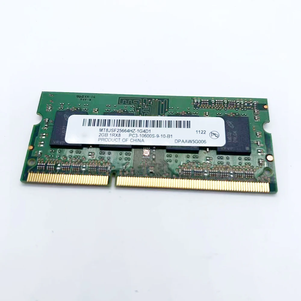 

DDR3 Memory 2GB 1RX8 PC310600S9-10-81 MT8JSF25664HZ1G4D1