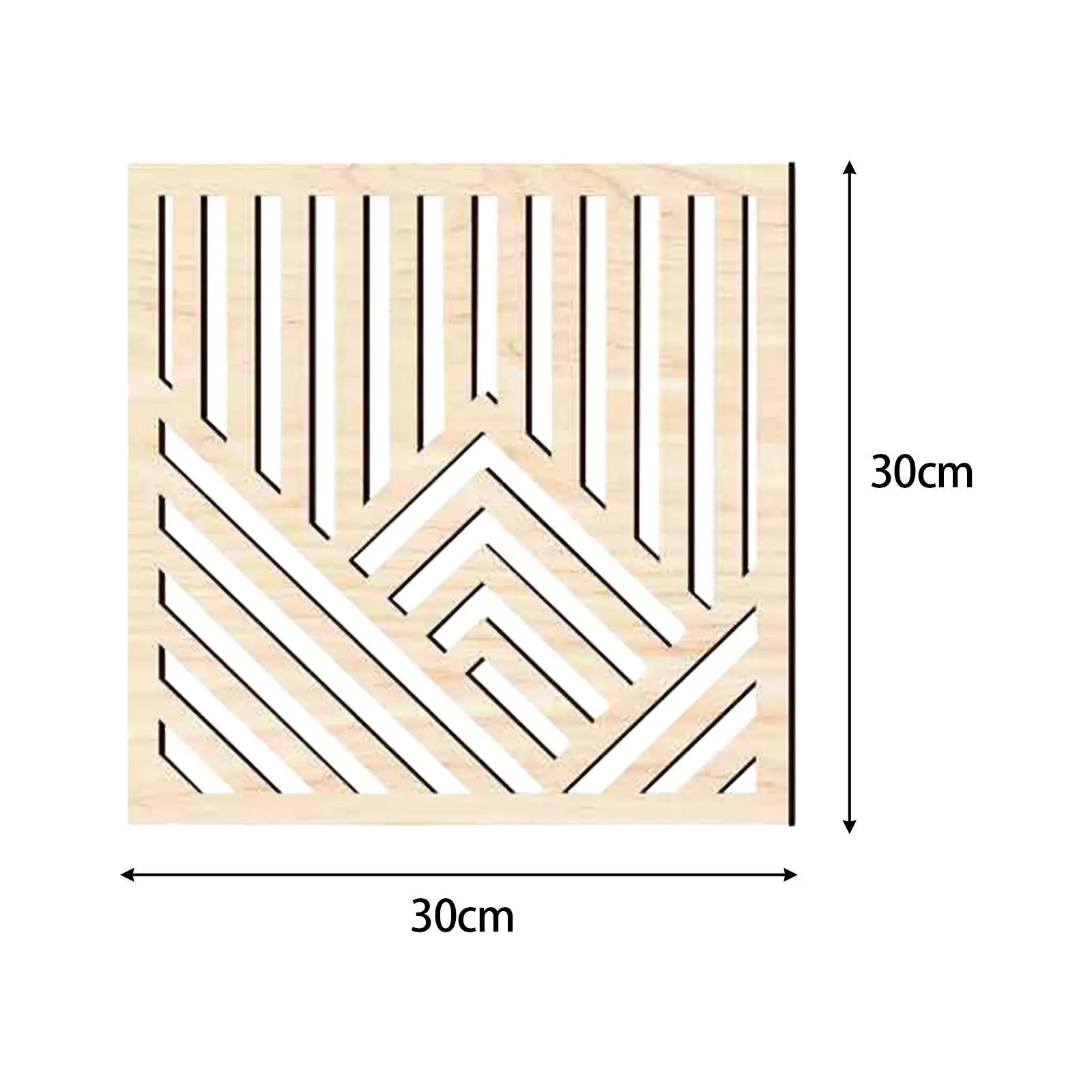 Set 3 Decorazioni Murali In Legno Sasiil – Pannelli Geometrici Boho 43x22 Cm, Arte Moderna Leggera Per Soggiorno E Ufficio