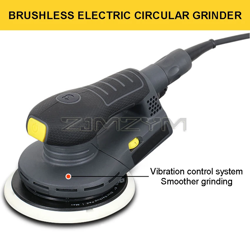Angle Grinder Car Polisher Automotive Orbital Sander 6 Inch Electric Circular Sander Machine Variable Speed Sanding Tools with Hybrid Dust Canister Electric Woodworking Polisher