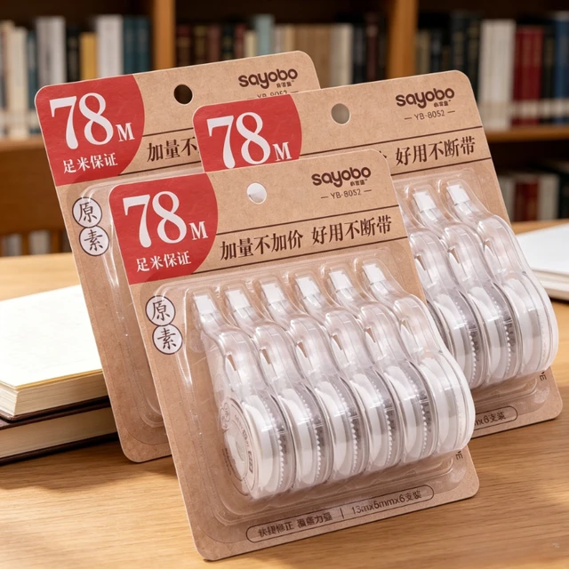 Correction tape Large capacity affordable 6 packs Student office stationery Transparent correction tape 1
