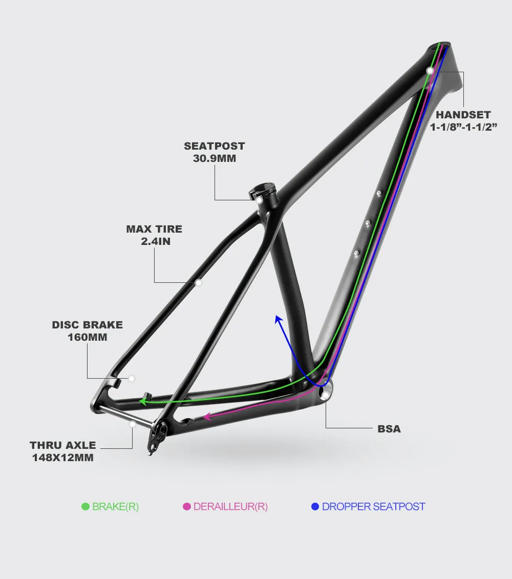 풀 토레이 T1000 카본 MTB 프레임 29er 부스트 148x12mm BSA 초경량 단지 900g 하드테일 산악 자전거 카본 프레임 MICROCK