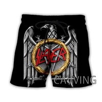 New Fashion Women Men 3D Printed Slayer Rock Summer Beach Shorts Street Men Quick Drying Vacation Casual Shorts Sports Shorts 2
