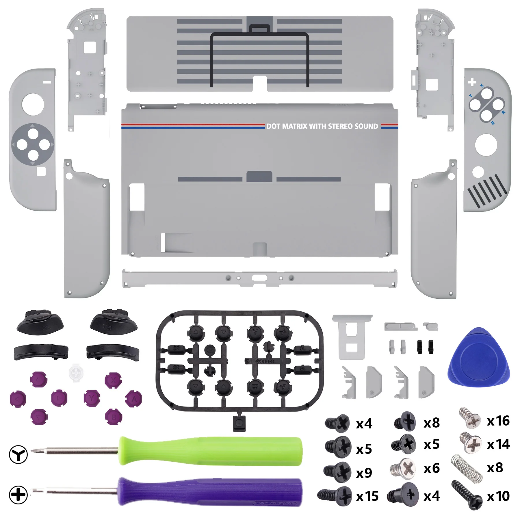 Nintendo Switch 新品未使用 カスタムシェル 付属品全部有 eXtremeRate 任天堂スイッチ有機EL用カスタム交換フルセットシェル