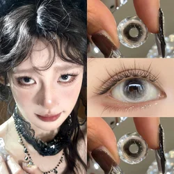 Visuashow Demonic Eye Colored Contacts for Halloween Cosplay Makeup - Half - Year Use (Void Doll Gray)